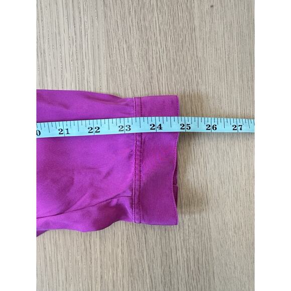 LAFAYETTE 148 Hot Pink Magenta 100% Silk Satin Collared Button-Up Top 16 2174 - Picture 5 of 7